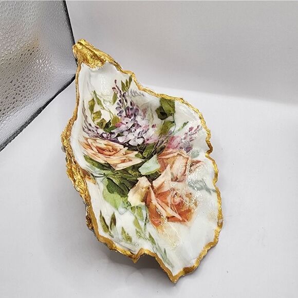 DECOUPAGE HUGE OYSTER SHELL - Picture 2 of 3